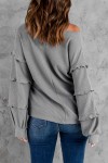 Gray knit top