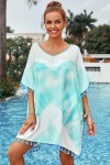 Turquoise and white beach tunic
