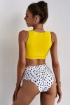 Bikini amarillo de cintura alta