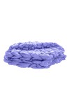 Plaid tricoté violet