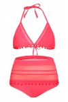 Pink two-piece swimsuit