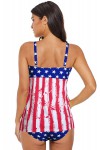 American flag print two-piece swimsuit