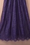 Robe violette longue avec dentelle