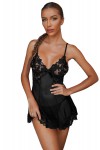 Black voile and lace nightie