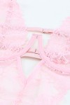 Pink lace bodysuit