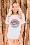 White t-shirt with MAMA VIBES logo