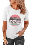 White t-shirt with MAMA VIBES logo