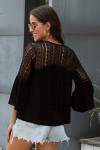 Black crochet blouse