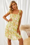 Yellow country floral dress