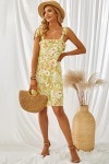 Yellow country floral dress