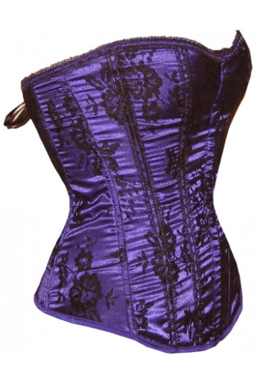 Purple corset with floral patterns