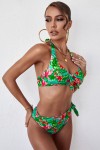 Tropical green 2-piece swimsuit
