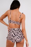 Leopard print 2-piece swimsuit