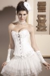 Baroque heart-shaped corset, white