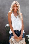 White top with lace details