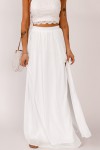 High waisted white skirt