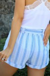 Blue striped summer shorts