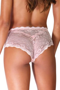 Pink floral lace shorty