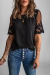 Black t-shirt with lace