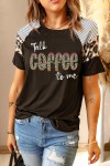 Camiseta negra "Háblame de café"