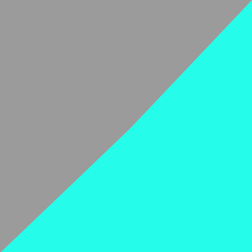 Gray and turquoise